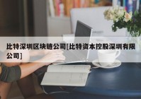 比特深圳区块链公司[比特资本控股深圳有限公司]